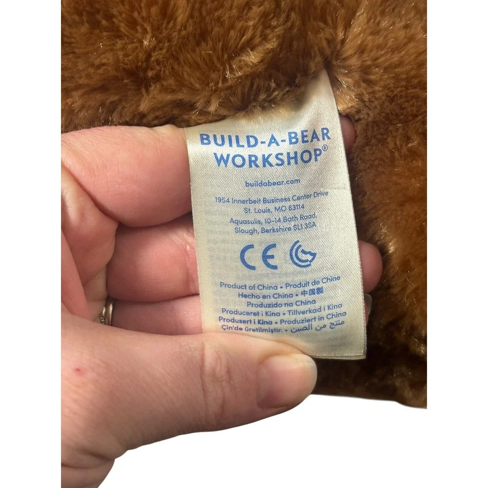 Build-A-Bear Workshop Classic Brown Teddy Bear Plush‎ Stuffed Animal 16 inch